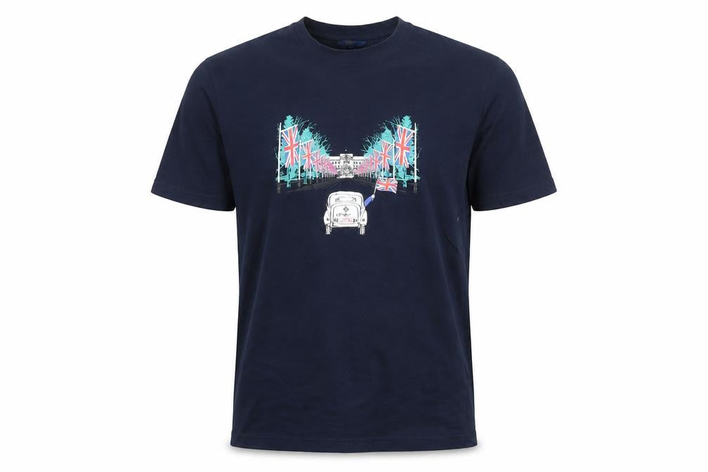 Cotton Traders Men's M Blue Graphic T-Shirt