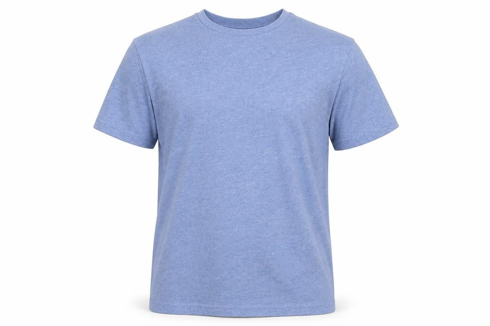 Moss Men's Blue Regular Fit Crew Neck T-Shirt M