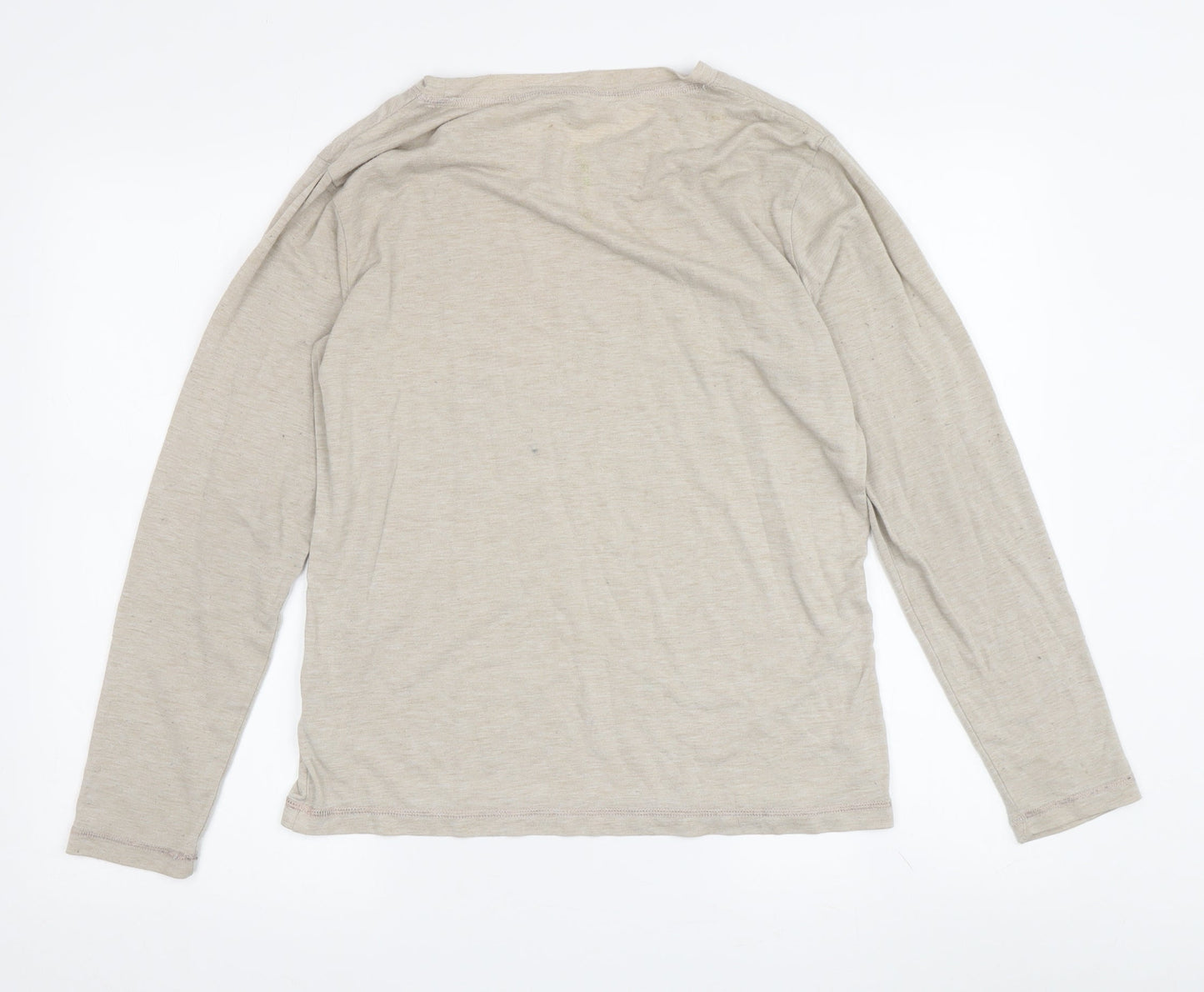 Disney Women's Beige Crew Neck Long Sleeve T-Shirt