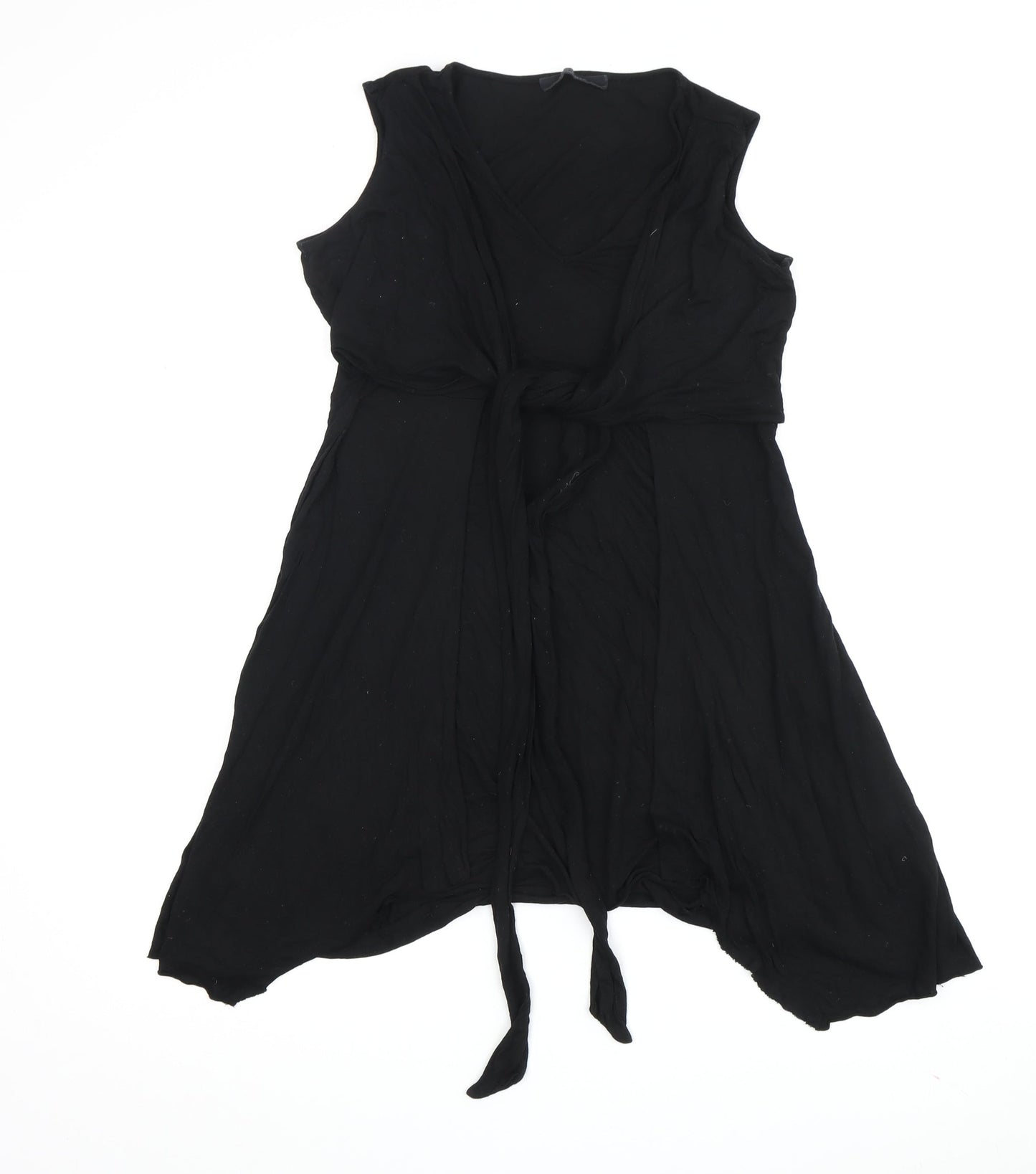 All Saints Women's Black Wrap Blouse in Size Small