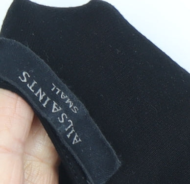 All Saints Women's Black Wrap Blouse in Size Small
