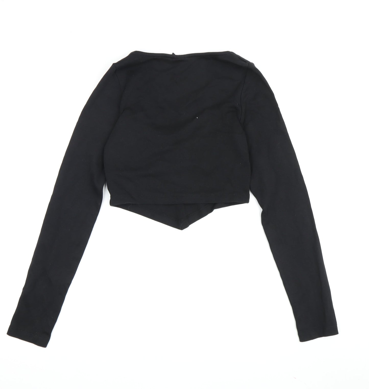 ASOS Design Women's Black Cropped Top, Size 10