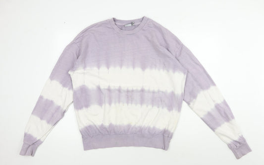 ASOS Women’s Purple Tie-Dye Crew Neck Sweatshirt, Size 12