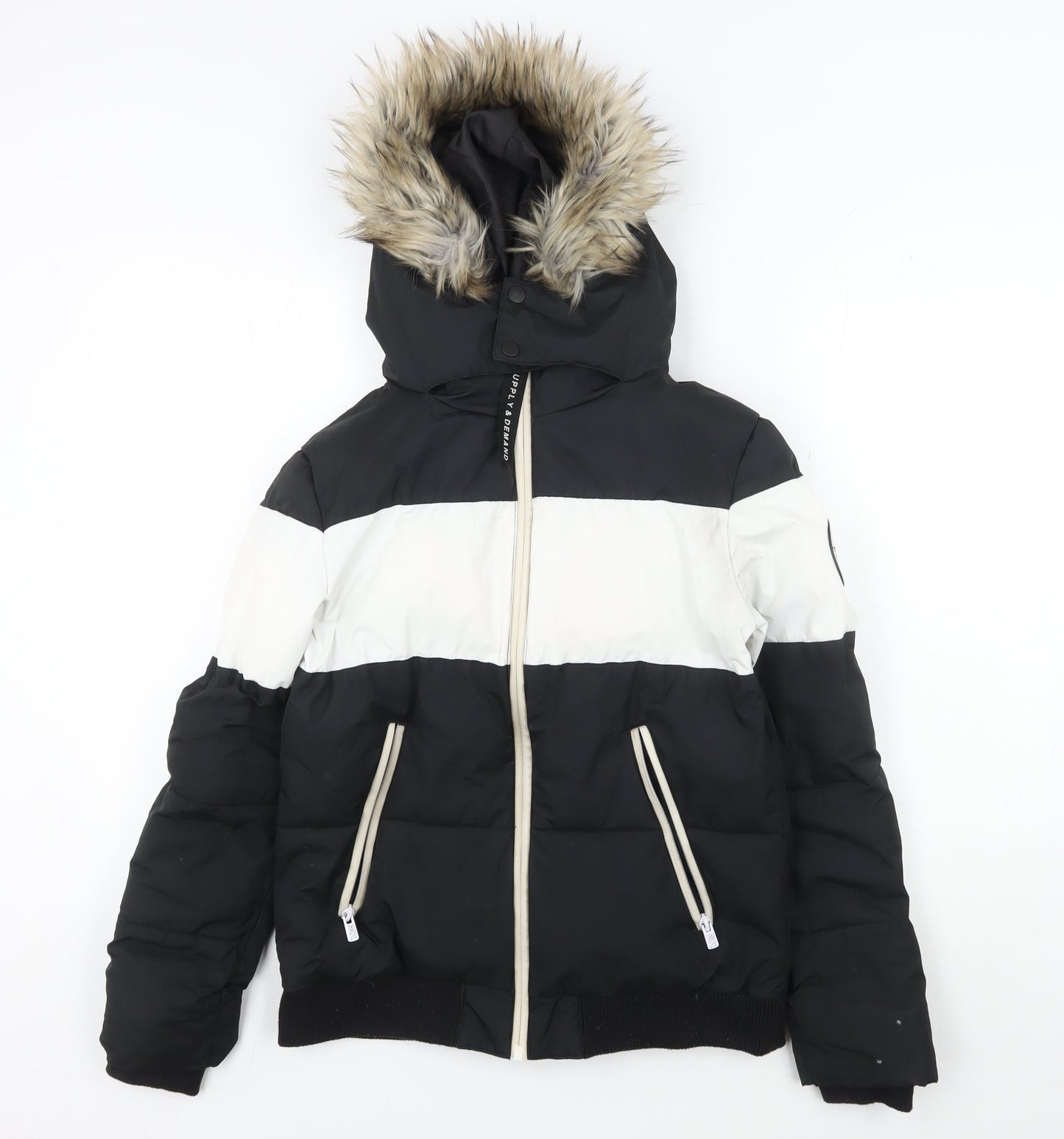 SDNY Women's Black/White Puffer Jacket Size 6
