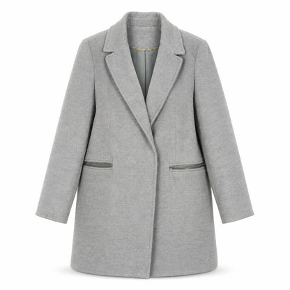 Topshop Women's Grey Overcoat, Size 8, Elegant Workwear