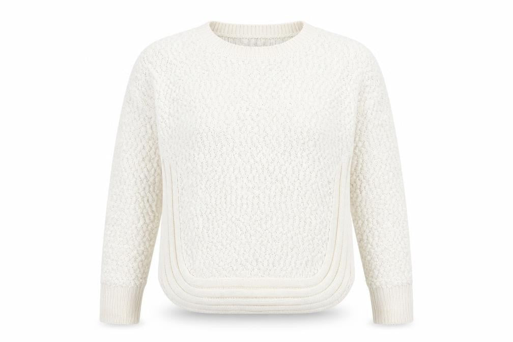 Apricot Women's Ivory Open-Knit Pullover, Size 10