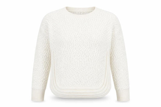 Apricot Women's Ivory Open-Knit Pullover, Size 10