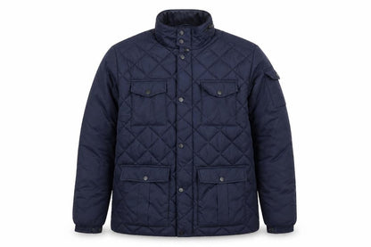 ERIC HATTON Men's Blue Quilted Jacket Size 56