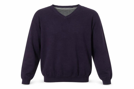 RJR.John Rocha Men's XL Purple V-Neck Jumper