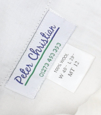 Peter Christian Men's Grey Wool Trousers 48
