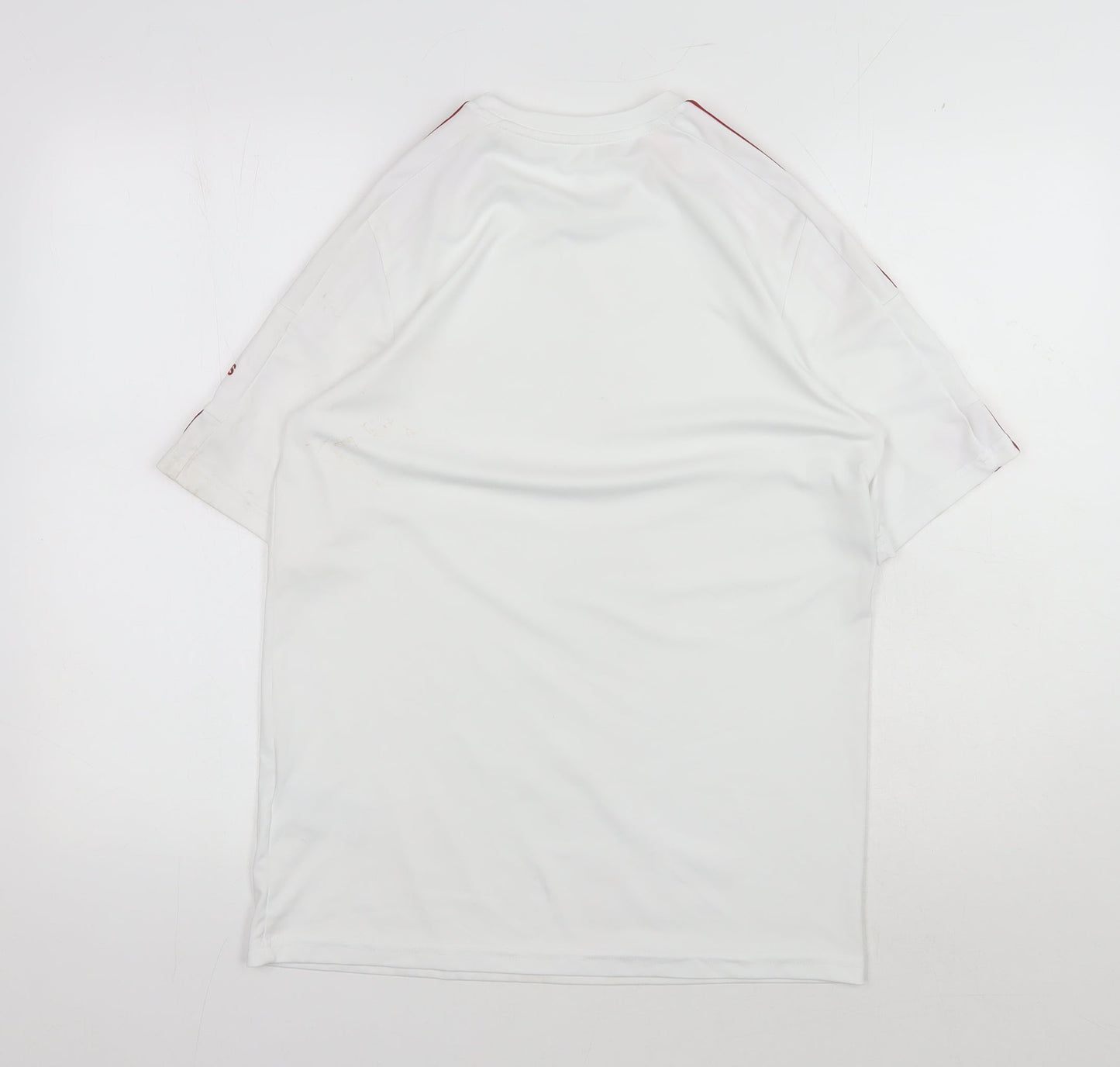 Adidas Boys White Football Jersey, Size 16, Athletic Fit