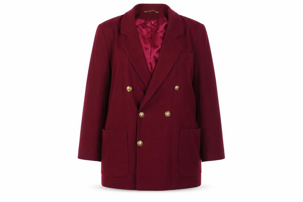 H Collection Women's Red Wool Cashmere Coat Size 18