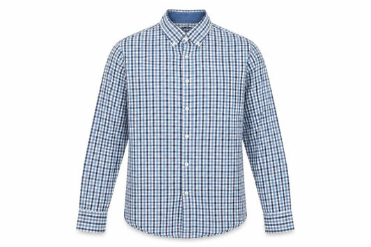 JCrew Men's Blue Check Slim Fit Shirt - Size S