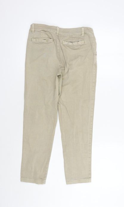 Oasis Women's Beige Chino Trousers Size 8 Straight Fit