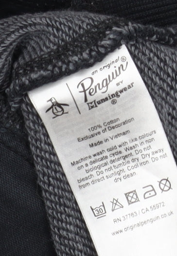 Penguin Men's Black Full Zip Hoodie S
