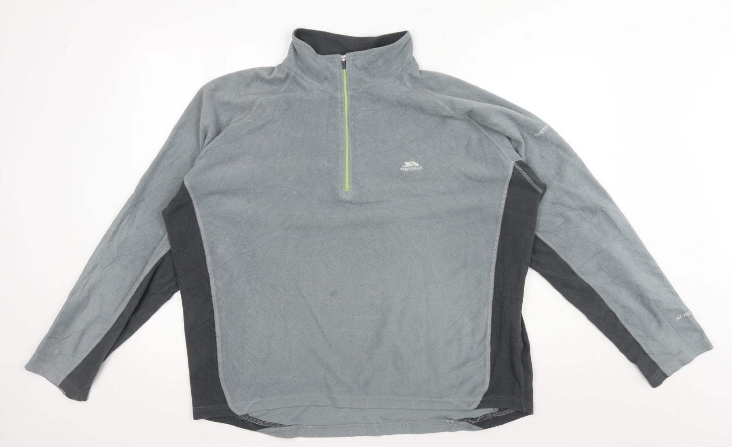 Trespass Men's Grey 1/4 Zip Fleece Sweatshirt, XL, Regular Fit