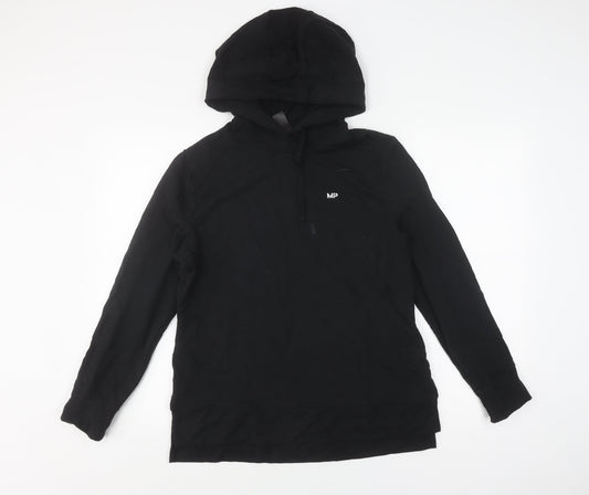 MP Black Pullover Hoodie, Unisex M, Lightweight Jersey
