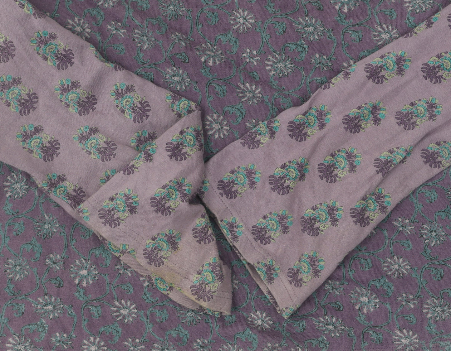 Monsoon Women's Purple Floral Jumper, Size 16, Scoop Neck