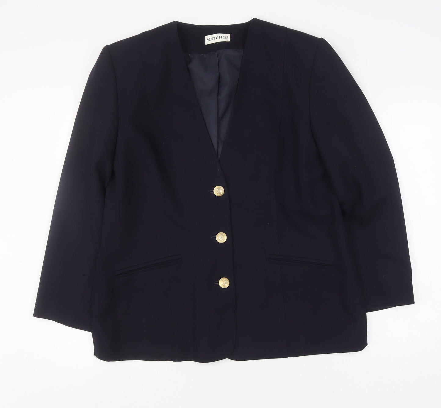MATCHset Women's Black Suit Jacket, Size 16