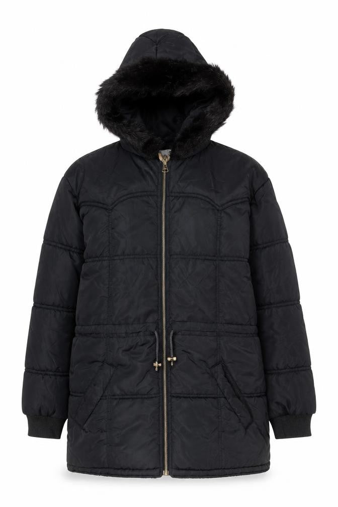 Topshop Women's Black Puffer Jacket Size 10