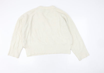 Back view of Nobody's Child Women's White jumper M