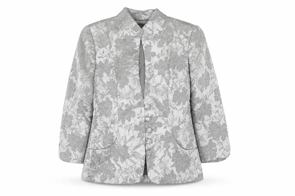 Alexon Women's Grey Size 8 Floral Suit Jacket