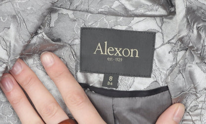 Alexon Women's Grey Size 8 Floral Suit Jacket