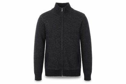 Front view of Guess Men's XS Black Full Zip Jumper