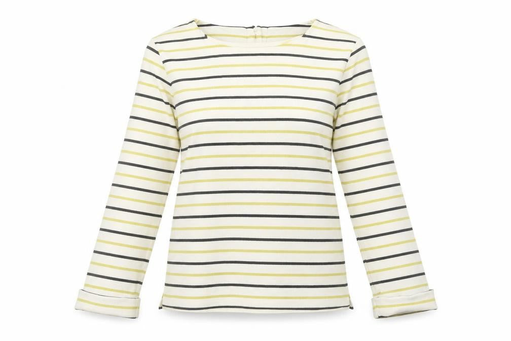 L.K. Bennett Women's Yellow Striped Pullover Jumper S