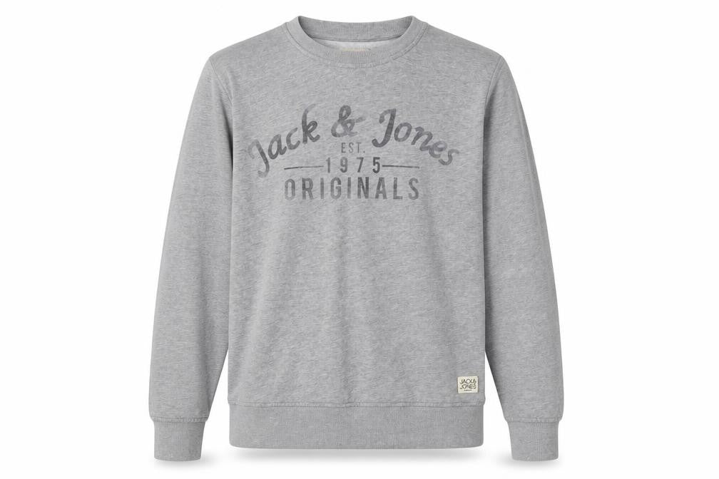 Jack & Jones Men's Grey Pullover Sweatshirt M