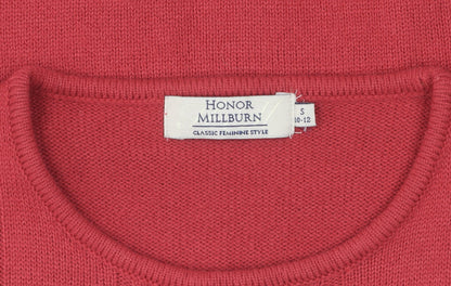 Brand and care label for Honor Millburn Women's Red jumper, size 10