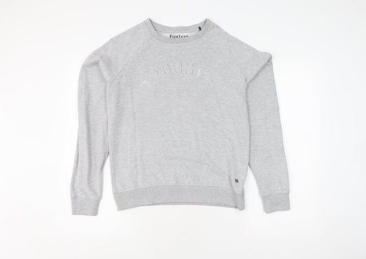 Firetrap Blackseal Grey Pullover Sweatshirt M Unisex