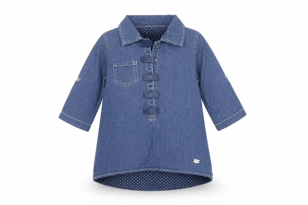 Jasper Conran Unisex Baby Blue Shirt Dress 12-18 Months