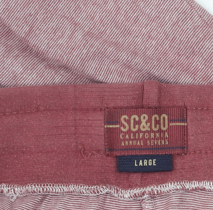 SC&Co Womens California Red Striped Joggers - L, - Casual Wear