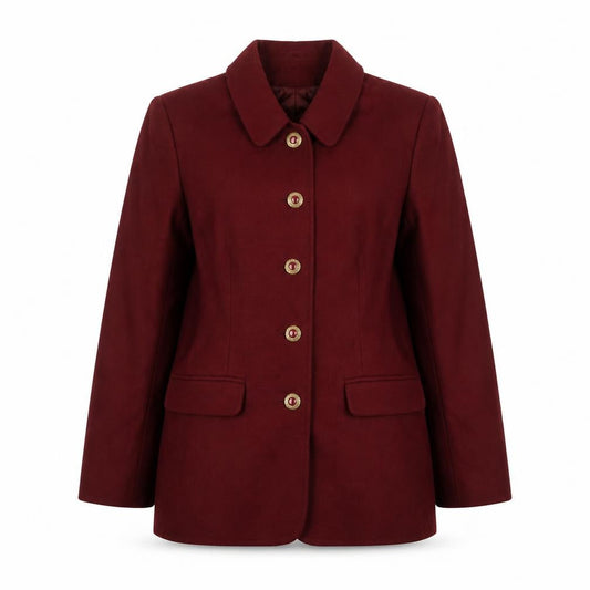 Eastex Women's Red Wool Blazer, Size 12, Vintage Tailored