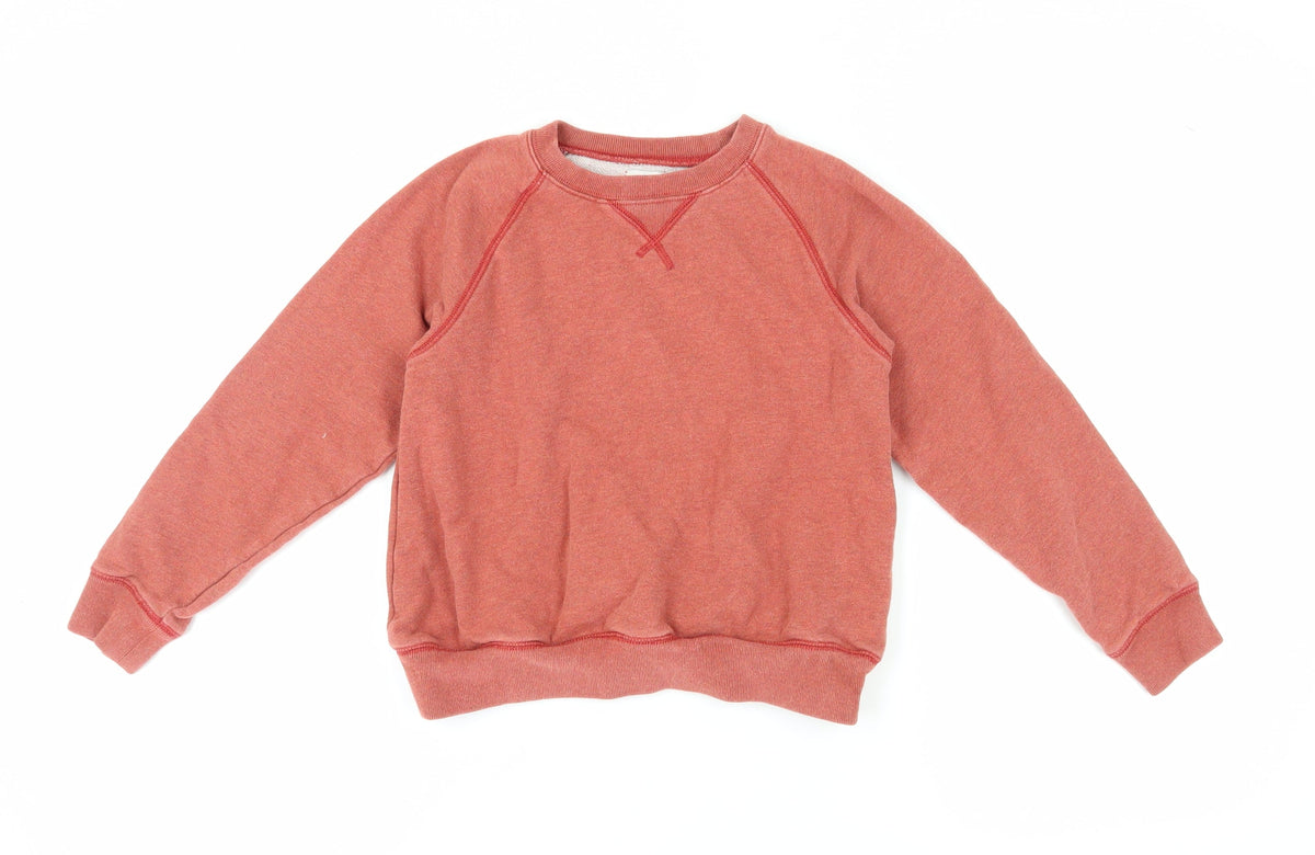 Additional front view of Crewcuts girls’ red pullover sweatshirt m long sleeve casual