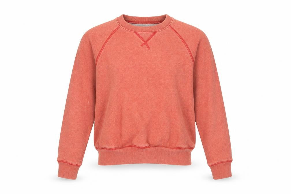 Front view of Crewcuts girls’ red pullover sweatshirt m long sleeve casual