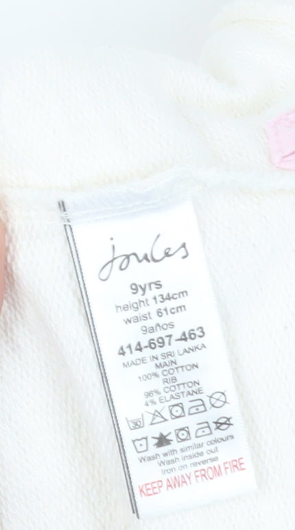 Joules Girls Ivory Pullover Sweatshirt, Size 9 Years