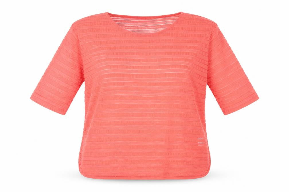 Next Women's Red Striped 3/4 Sleeve Jersey Top
