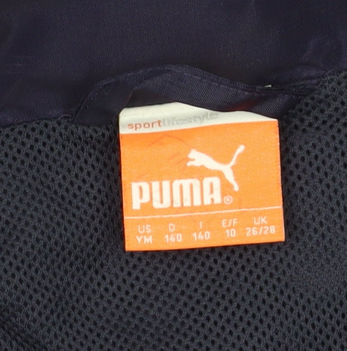 Puma Boys Blue Windbreaker Jacket Size 10