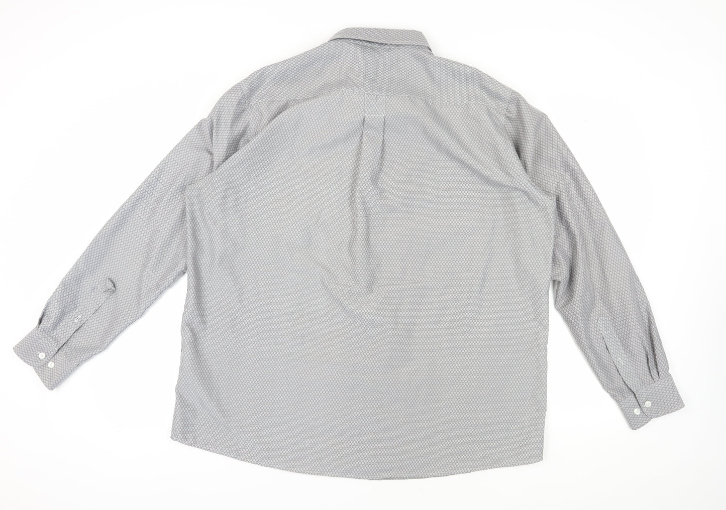 Cotton Traders Men's Grey 2XL Button-Up Shirt