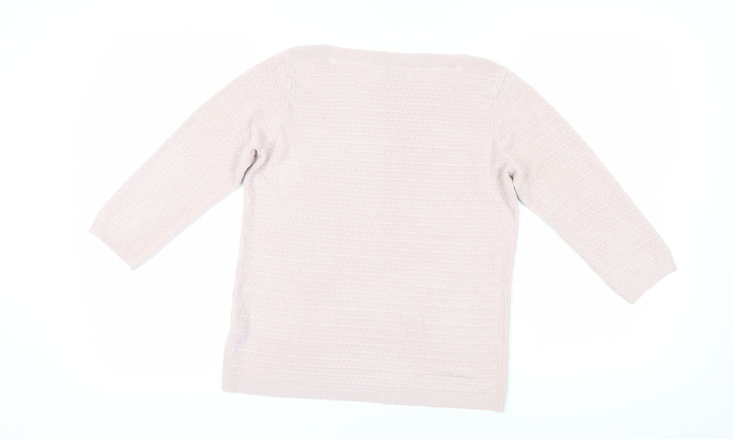 Marks and Spencer Women's Pink 3/4 Sleeve Pullover Size 14