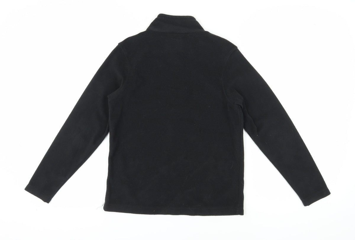 Back view of Regatta boys’ black fleece zip sweatshirt 13 years