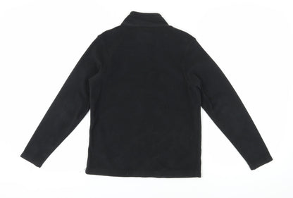 Back view of Regatta boys’ black fleece zip sweatshirt 13 years