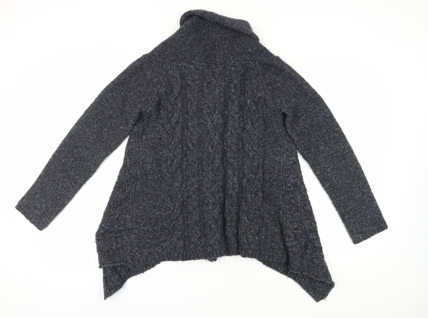 Next Women's Grey Cardigan, M, Chunky-Knit Button