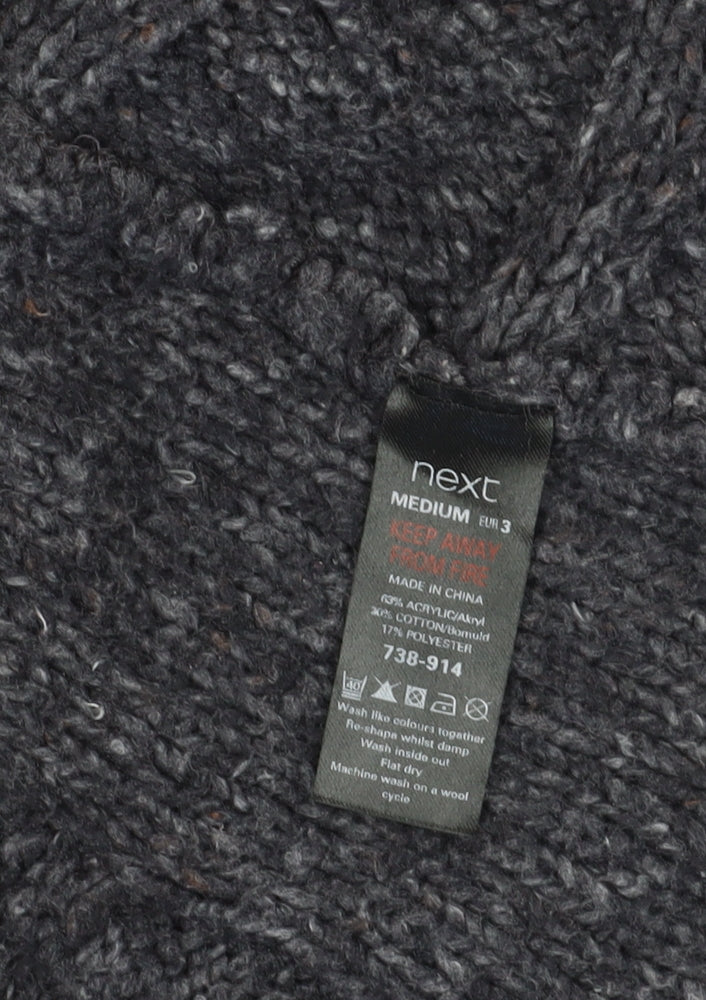 Next Women's Grey Cardigan, M, Chunky-Knit Button