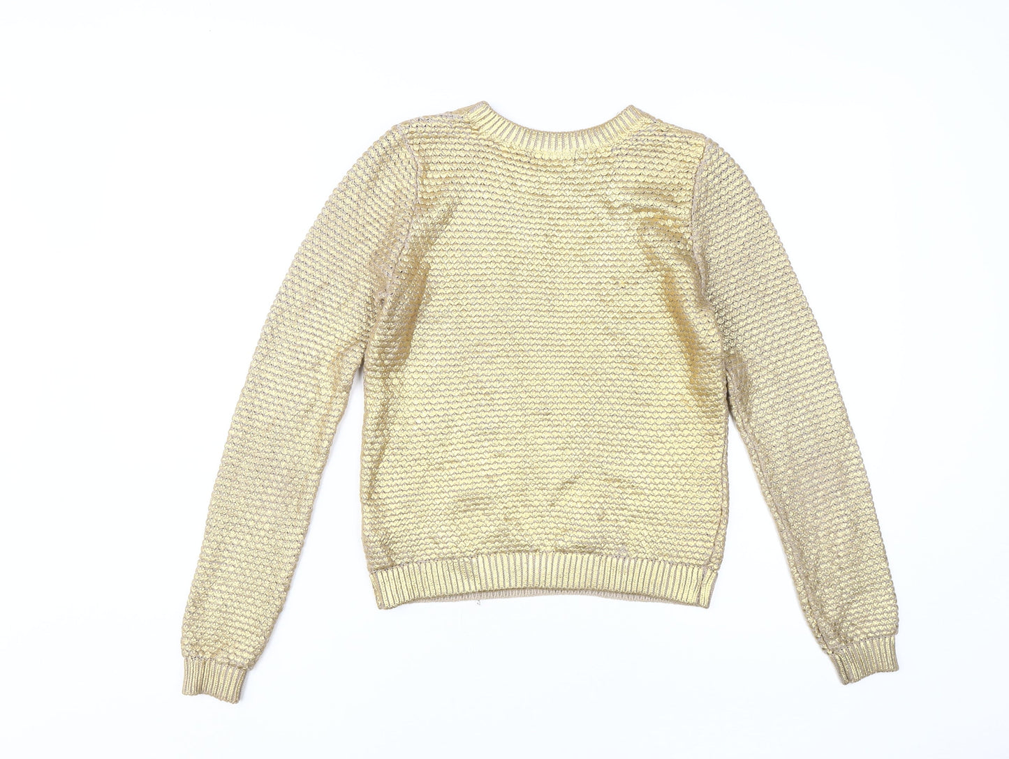 H&M Women's Gold Pullover Jumper XS