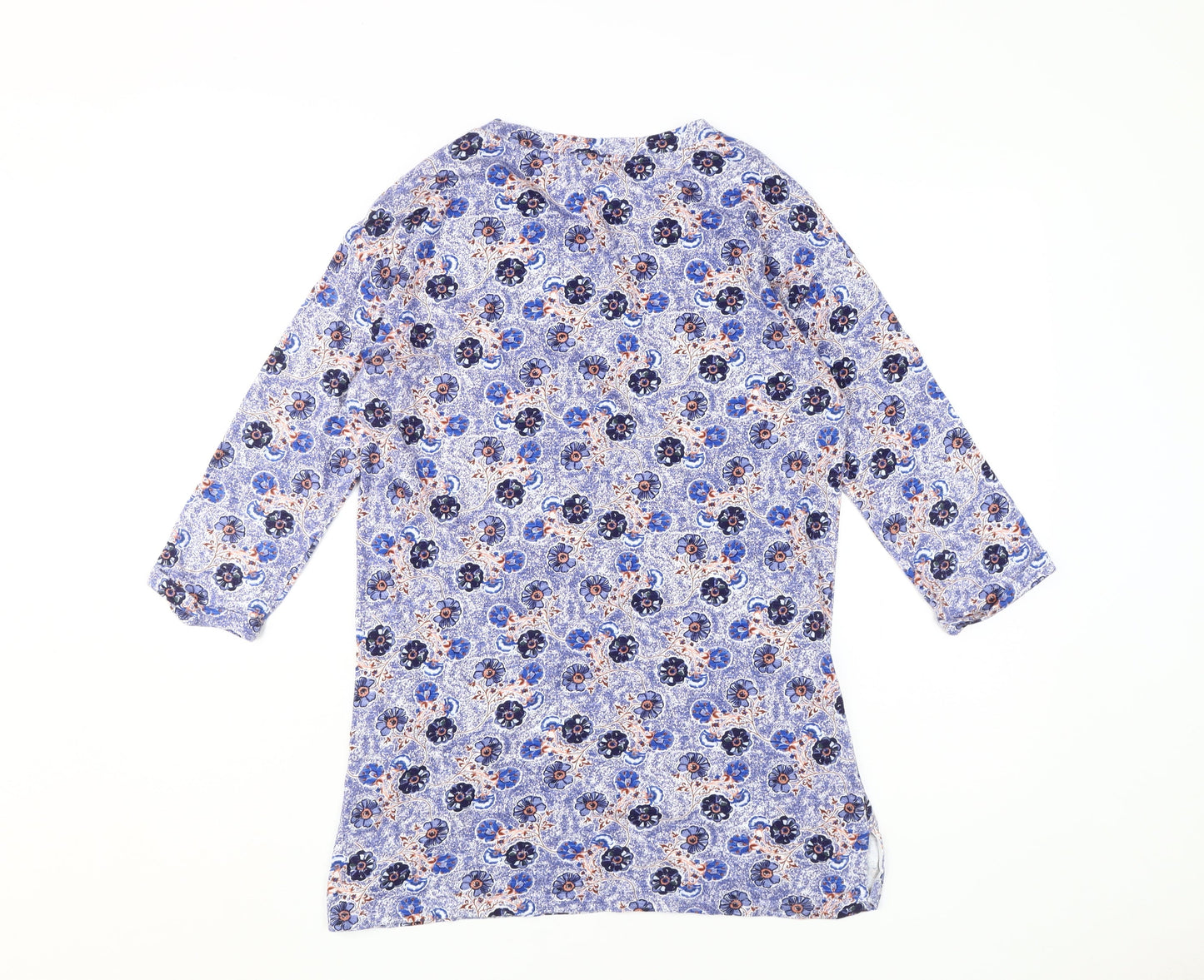 Fat Face Women's Multicoloured Floral 3/4 Sleeve V-Neck T-Shirt