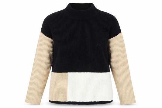 Apricot Women's Black Mock Neck Pullover Jumper M