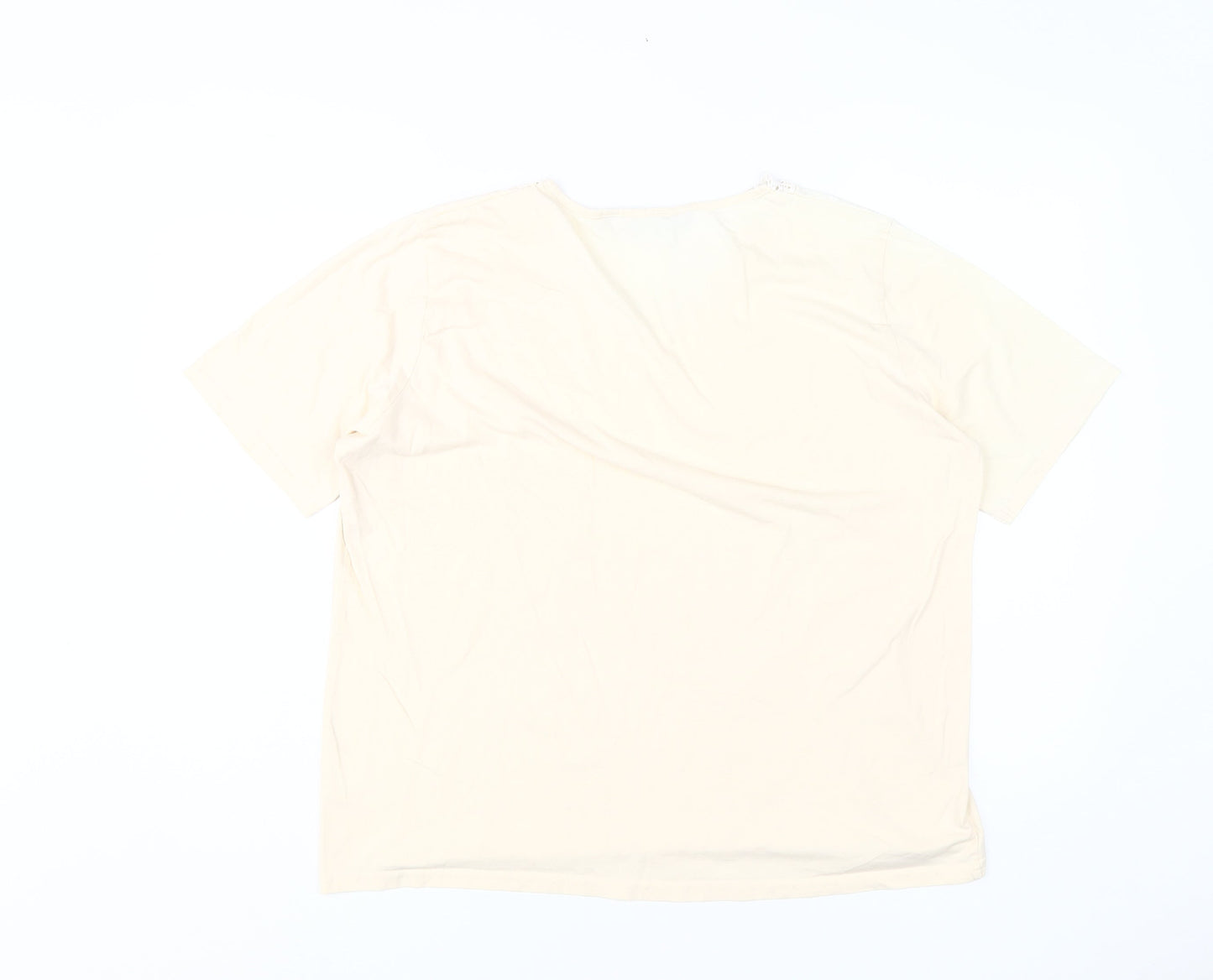 Honor Millburn Women's Beige L V-Neck T-Shirt